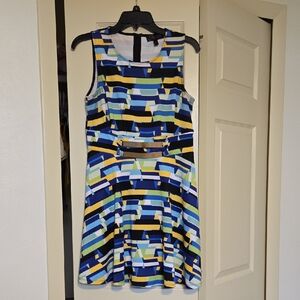 Vibrant Striped Mini Dress